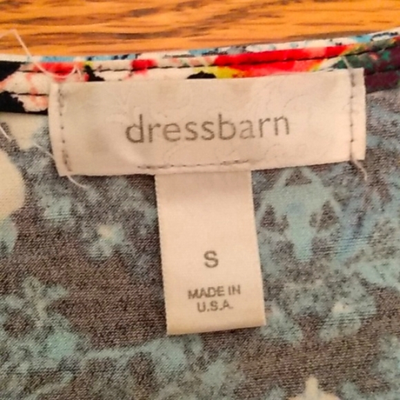 Dress Barn Colorful Floral Short Sleeve Shirt Size S - Picture 3 of 5